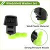 Black plastic windshield washer nozzle with bright green pressure tip for Toyota 4wd ute offroad models 2000-2023