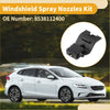 Black plastic windshield washer nozzle with small gold screw for toyota auris 2012-2015 back side view