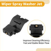 Black plastic windshield washer nozzle kit for Toyota Auris 2012-2015 with gold screws and curved design for better cleaning