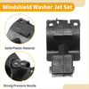 Black solid plastic windshield washer nozzle kit with strong pressure jet for Toyota RAV4 2005-2012