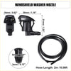 Black plastic windshield washer nozzle with integrated hose for toyota avalon 2013-2018 car use viewed from back side