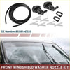 Black plastic windshield washer nozzle set with hoses and adapters for toyota sienna 2004-2010 use