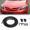 Black rubber windshield washer hose kit with two nozzles and mounting clips for Toyota Solara 2004-2008