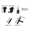 Black plastic windshield washer nozzles kit with various shapes for toyota solara 2004-2008 models