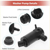 Black plastic windshield washer pump with grommet 2-pin connector for toyota 2000-2005 4wd ute offroad use