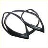 Black rubber windshield weatherstrip for mitsubishi delica star wagon l300 1986-1999 with smooth glossy finish and reinforced edges