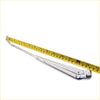 Silver metal windshield wiper arm with yellow measuring tape for nissan datsun 620 1972-1979 shown from back side