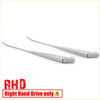 Silver metal windshield wiper arm assembly for right-hand drive nissan datsun 720 ute 1980-1989 back side view