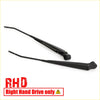 Black metal windshield wiper arm for right-hand drive toyota hilux 1979-1983 shown from the back side