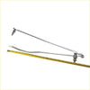 Silver metal windshield wiper link arms with adjustable ends and mounting hardware for toyota hilux 1978-1983
