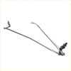 Silver metal windshield wiper link with adjustable arms and mounting hardware for toyota hilux 1978-1983