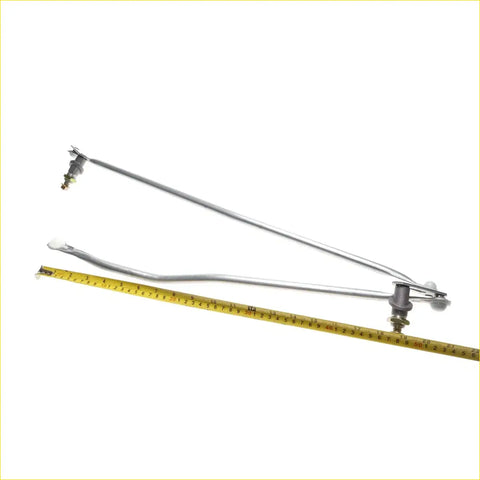 Silver metal windshield wiper linkage arms with adjustable ends and mounting hardware for toyota hilux 1978-1983