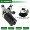 Black and silver windshield wiper motor for Toyota 4Runner 1989-2002 with cylindrical housing and metallic brackets backside view