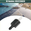Black plastic windshield wiper washer nozzle with white cap and threaded connectors for toyota highlander 2001-2007