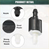 Black plastic windshield wiper washer nozzle with white rubber base and threaded nozzle for toyota highlander 2001 2007