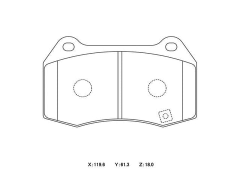 Winmax W1 Sport Front Brake Pad Set WMP329-W1