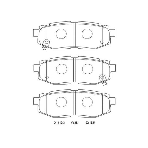 Winmax W3 Circuit Rear Brake Pad Set WMP849-W3