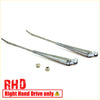 Chrome finished metal wiper arm assembly for right hand drive nissan datsun 620 ute 1972 1979 showing back side