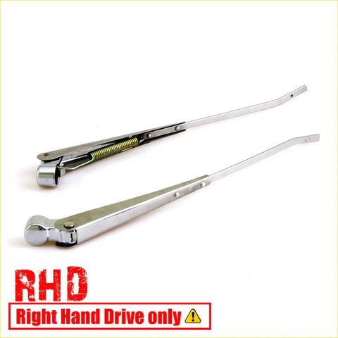 Chrome finished metal wiper arm with spring mechanism and rhd for nissan datsun 520 521 ute 1965 1972 back side view