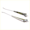 Shiny chrome finished wiper arms for Nissan Datsun 520 521 ute 1965-1972 showing back with springs and pivots