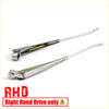 Chrome finished metal wiper arm with spring mechanism and rhd for nissan datsun 520 521 ute 1965 1972 showing back side