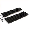 Black plastic textured slotted rifle handguard rails with wiper cowl grille for nissan datsun navara d21 1985-1998