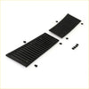 Black plastic wiper cowl grille for nissan navara d21 1985-1998 with parallel slats and matching clips