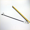 Black metal adjustable wall-mounted wiper link bracket with white plastic end caps and measuring tape for mitsubishi triton l200 colt strada 1986-1996