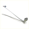 Silver metal wiper linkage with central pivot and mounting brackets for mazda b-series bravo b2200 b2600 1986-1993