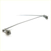 Silver metal wiper linkage arm with mounting brackets for Mazda B-Series Bravo B2200 B2600 1986-1993 back side view