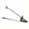 Silver metal wiper linkage transmission with black rubber bracket and brass pivot hardware for nissan datsun 620 ute