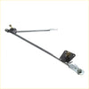 Silver metal wiper linkage transmission with black brackets and brass hardware for Nissan Datsun 620 Ute 1972-1979