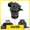 Black plastic wiper windscreen washer pump motor with electrical connector for toyota hilux kun16 use back side view