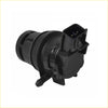Black plastic wiper windscreen washer pump motor with rectangular connector and mounting flanges for toyota hilux kun16 back side