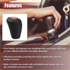 Black faux leather gear shift knob with brown stitched top for toyota land cruiser wood grain brown auto gear stick