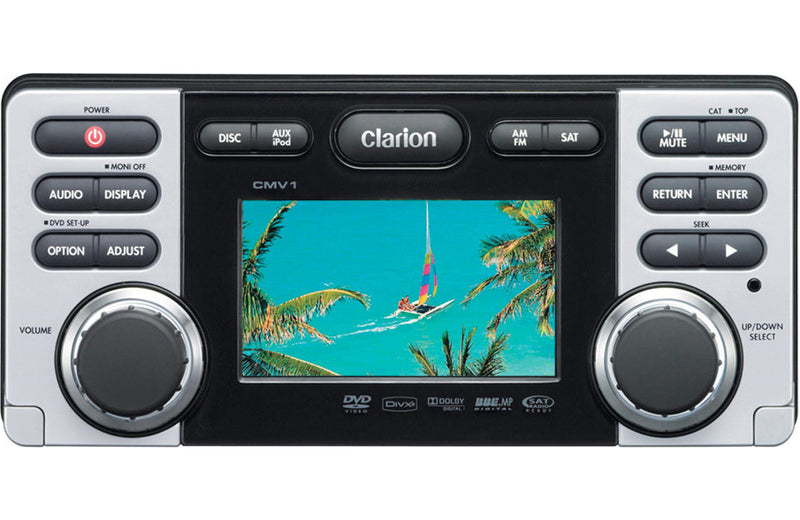 Clarion Audio Marine Dvd/Cd/Usb/Ipod 3.5In Scrn CMV1