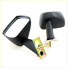 Black plastic side view mirror assembly with rectangular reflective housing and rounded bracket for toyota hilux rn series