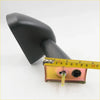 Black plastic side mirror with metallic bracket for toyota hilux rn series 1972-1988 shown from back side