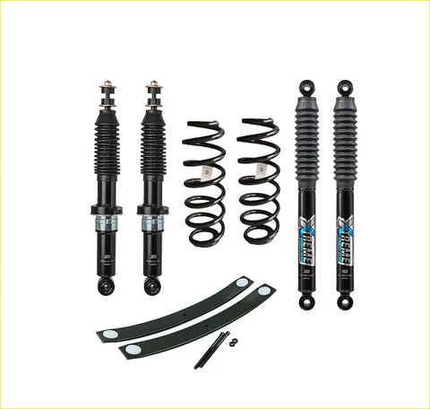 Black easex shock absorbers and coil springs for xgg mountain series 40 50mm lift kit mitsubishi triton l200 mq mr
