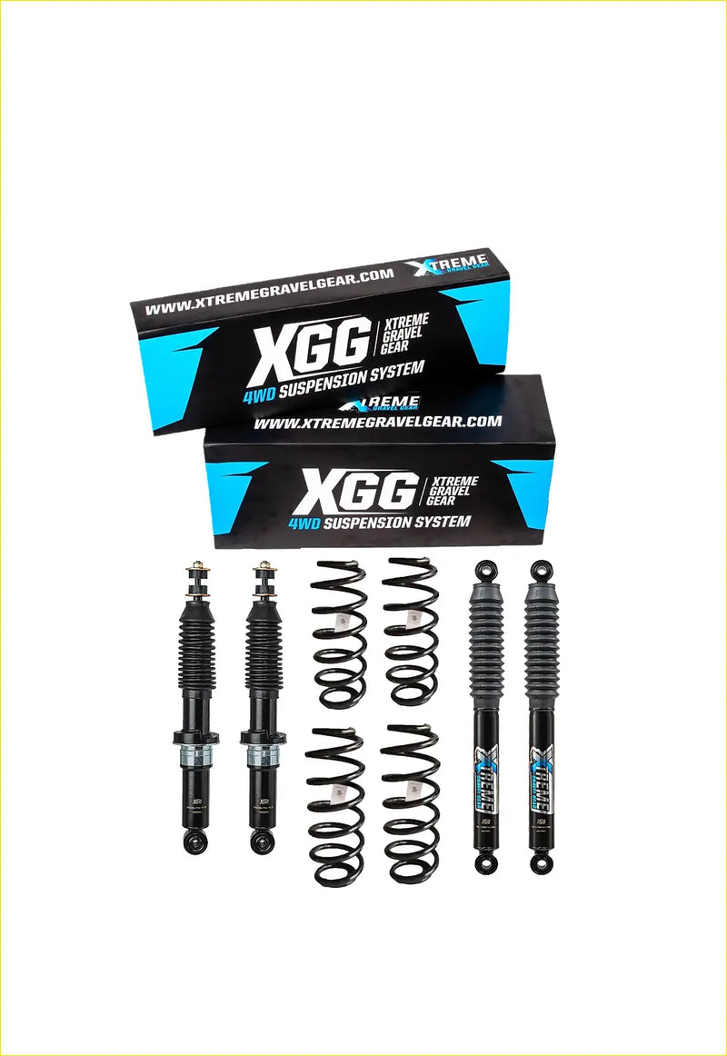 Black xgg 4wd suspension system with shock absorbers and coil springs for xgg mountain series lift kit nissan navara np300 d23
