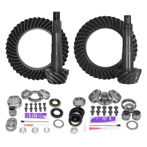 Yukon Gear & Axle Ring & Pinion Gear Kit Front & Rear for Toyota 8/8IFS Diff (w/Factory Locker) 4.88 Ratio — fits T...